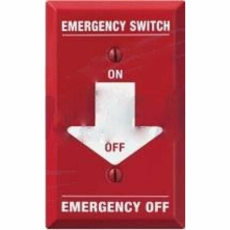 AMERICAN IMAGINATIONS Rectangle Red Electrical Switch Plate Stainless Steel AI-37051